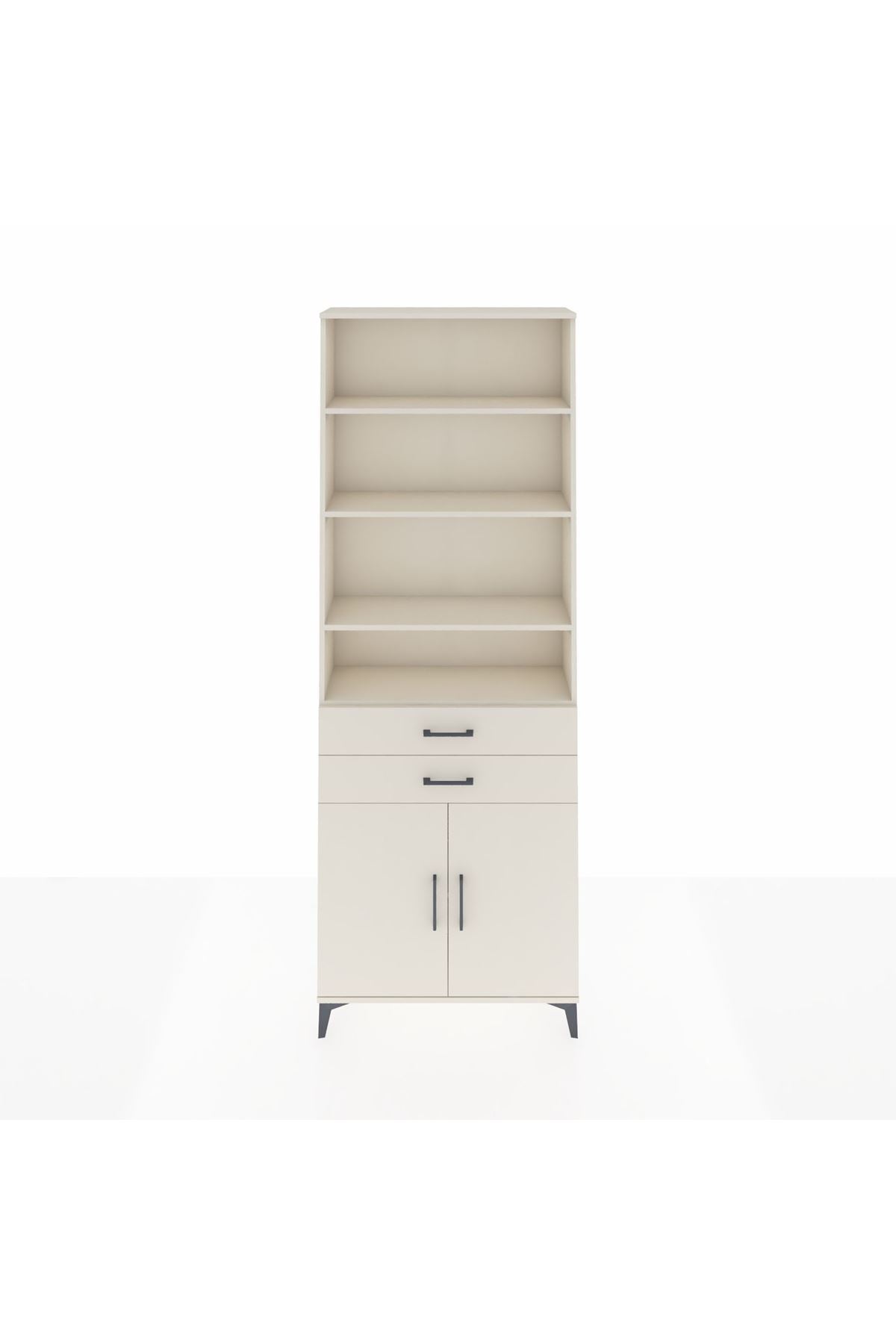 Arges Dolap 5 Raflı 2 Çekmeceli 2 Kapaklı 88x30x243 Aytaşı-Aytaşı