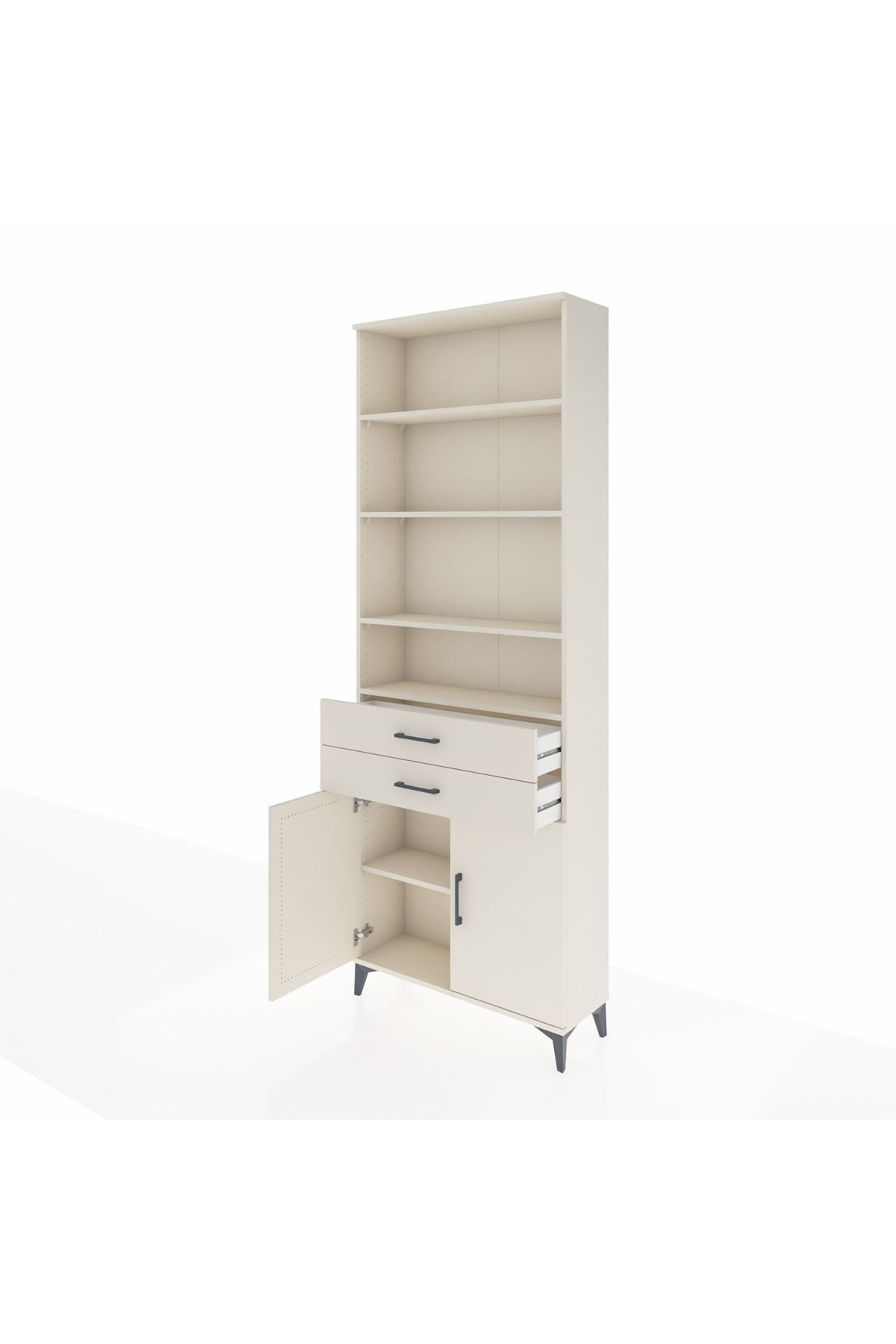 Arges Dolap 5 Raflı 2 Çekmeceli 2 Kapaklı 88x30x243 Aytaşı-Aytaşı