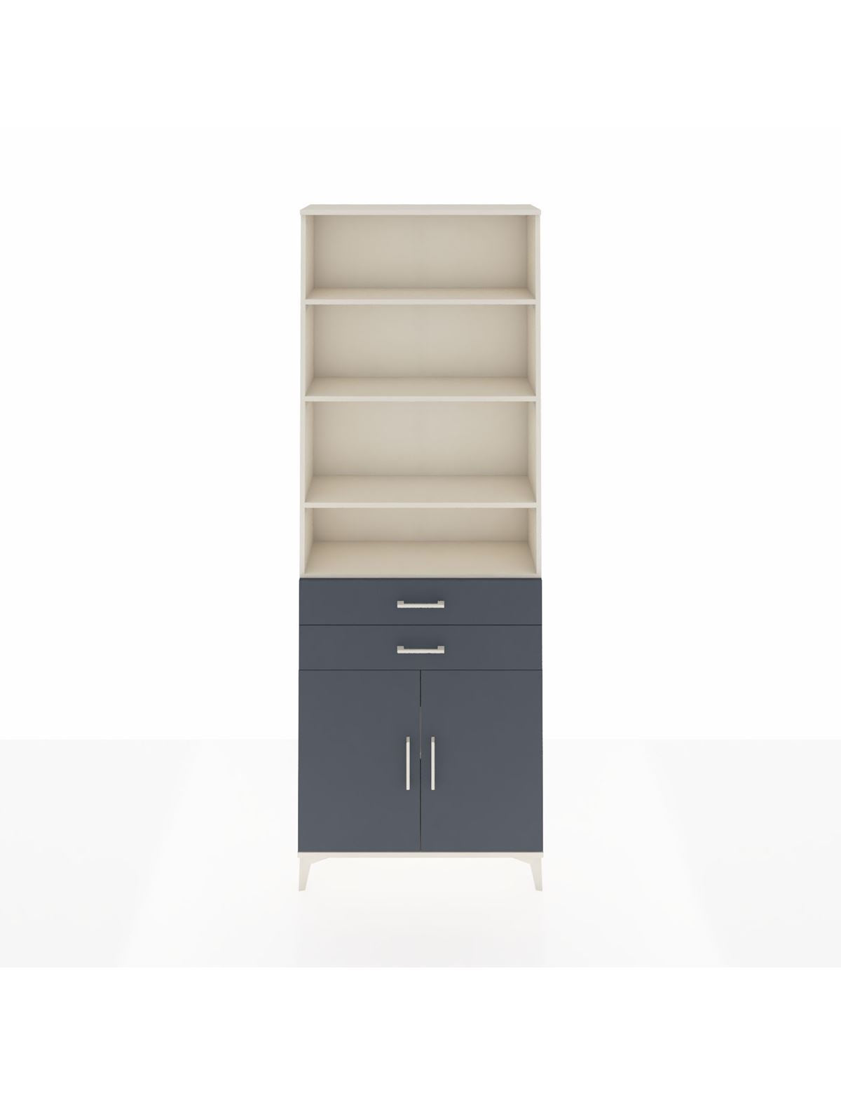 Arges Dolap 5 Raflı 2 Çekmeceli 2 Kapaklı 88x30x243 Aytaşı-Antrasit