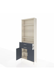 Arges Dolap 5 Raflı 2 Çekmeceli 2 Kapaklı 88x30x243 Aytaşı-Antrasit