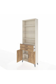 Arges Dolap 5 Raflı 2 Çekmeceli 2 Kapaklı 88x30x243 Aytaşı-Çam