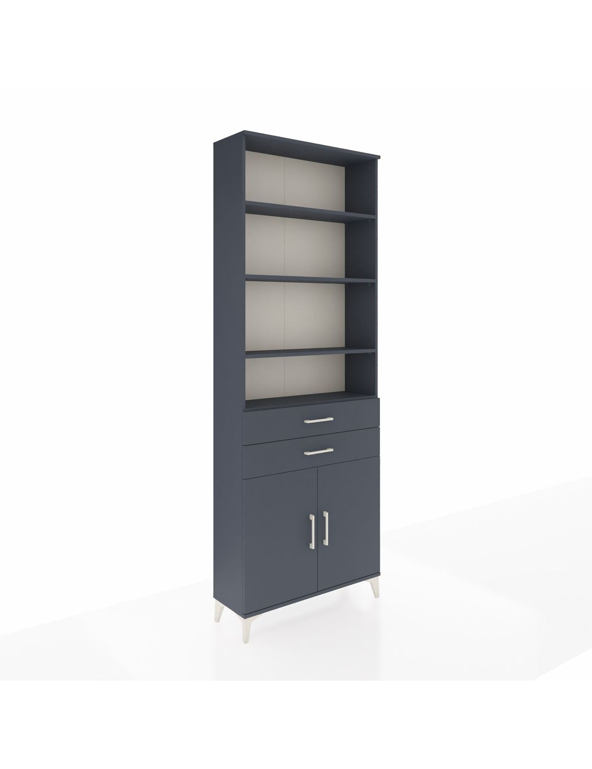 Arges Dolap 5 Raflı 2 Çekmeceli 2 Kapaklı 88x30x243 Antrasit-Antrasit