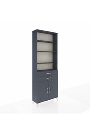 Arges Dolap 5 Raflı 2 Çekmeceli 2 Kapaklı 88x30x243 Antrasit-Antrasit