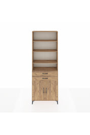 Arges Dolap 5 Raflı 2 Çekmeceli 2 Kapaklı 88x30x243 Çam-Çam