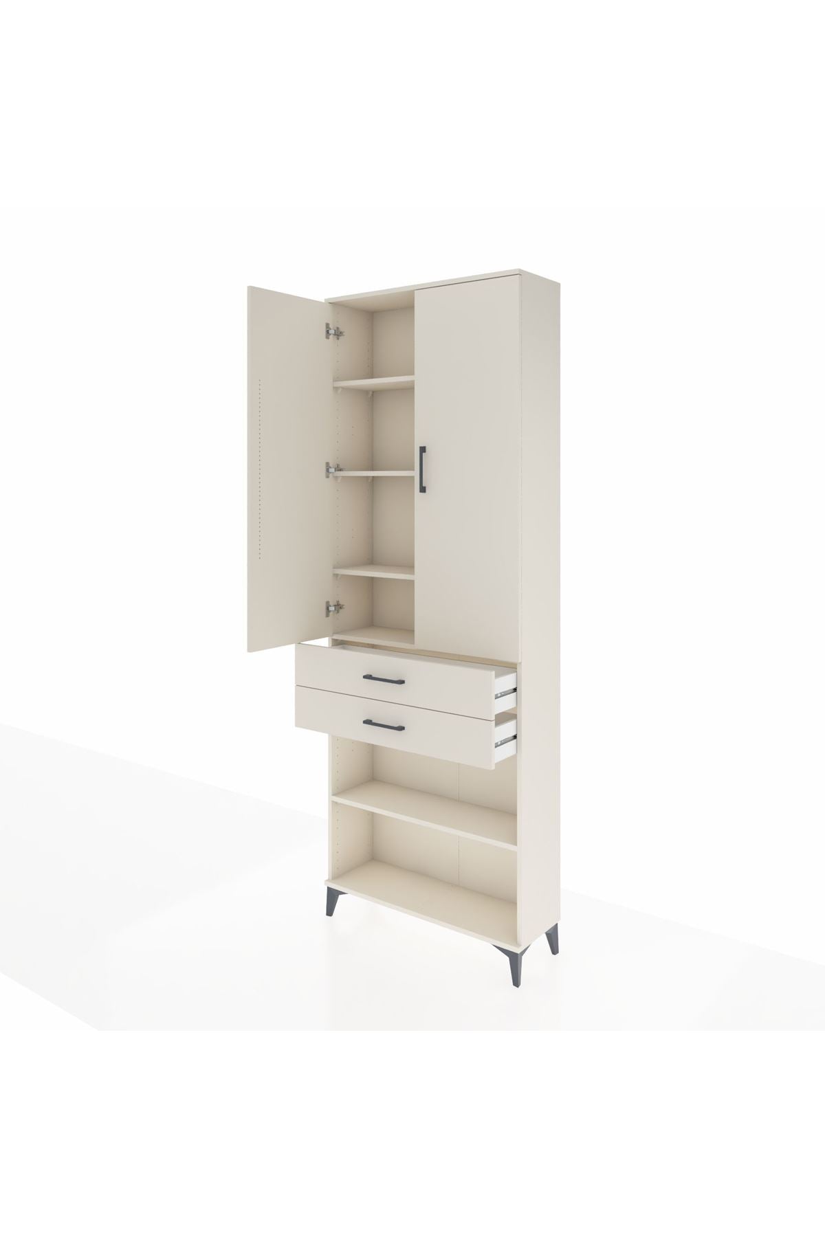 Arges Dolap 5 Raflı 2 Çekmeceli 2 Kapaklı 88x30x243 Aytaşı-Aytaşı