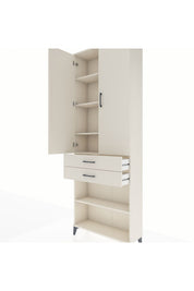 Arges Dolap 5 Raflı 2 Çekmeceli 2 Kapaklı 88x30x243 Aytaşı-Aytaşı