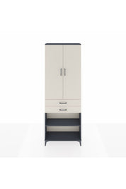 Arges Dolap 5 Raflı 2 Çekmeceli 2 Kapaklı 88x30x243 Antrasit-Aytaşı