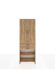 Arges Dolap 5 Raflı 2 Çekmeceli 2 Kapaklı 88x30x243 Çam-Çam