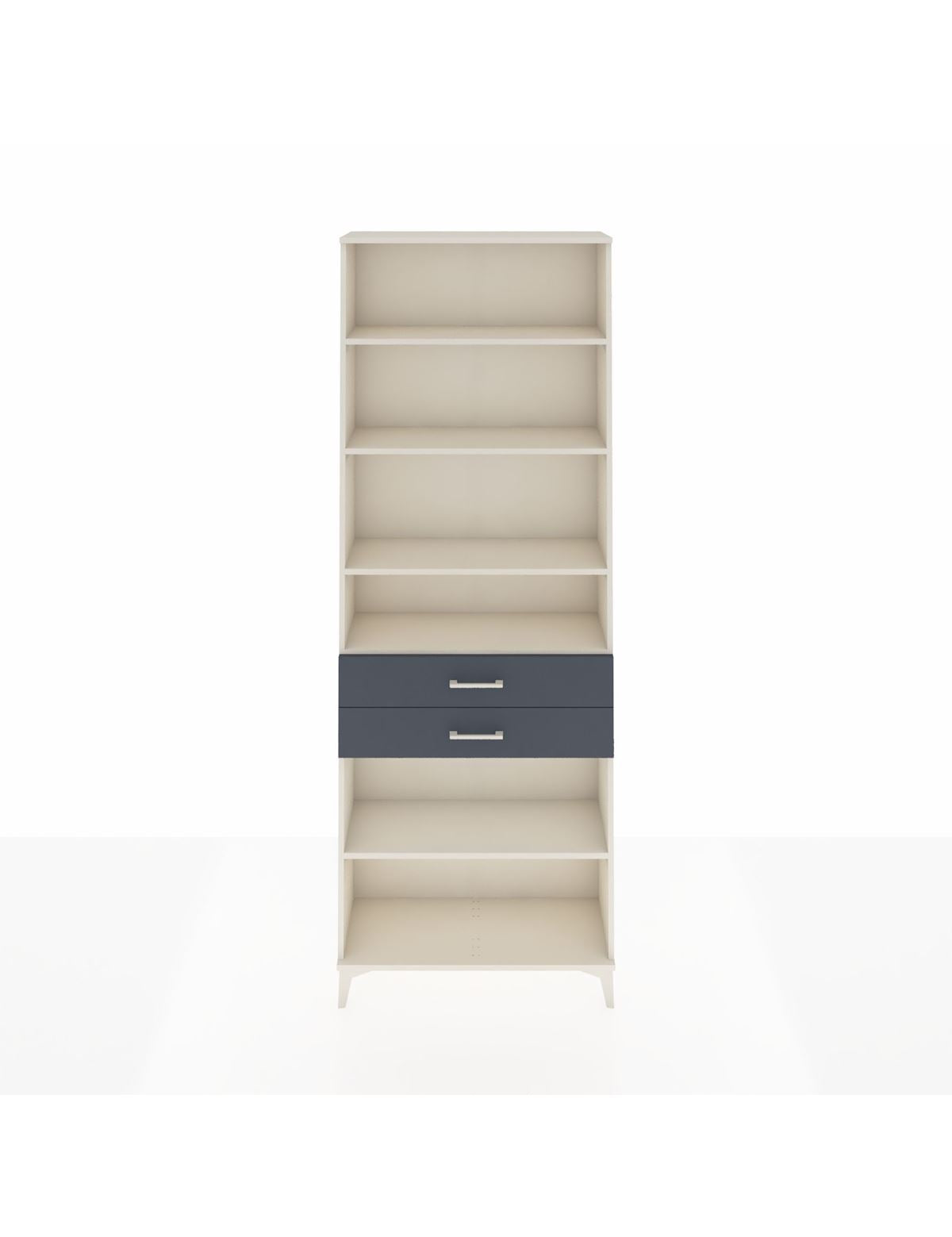 Arges Dolap 5 Raflı 2 Çekmeceli 88x30x243 Aytaşı-Antrasit