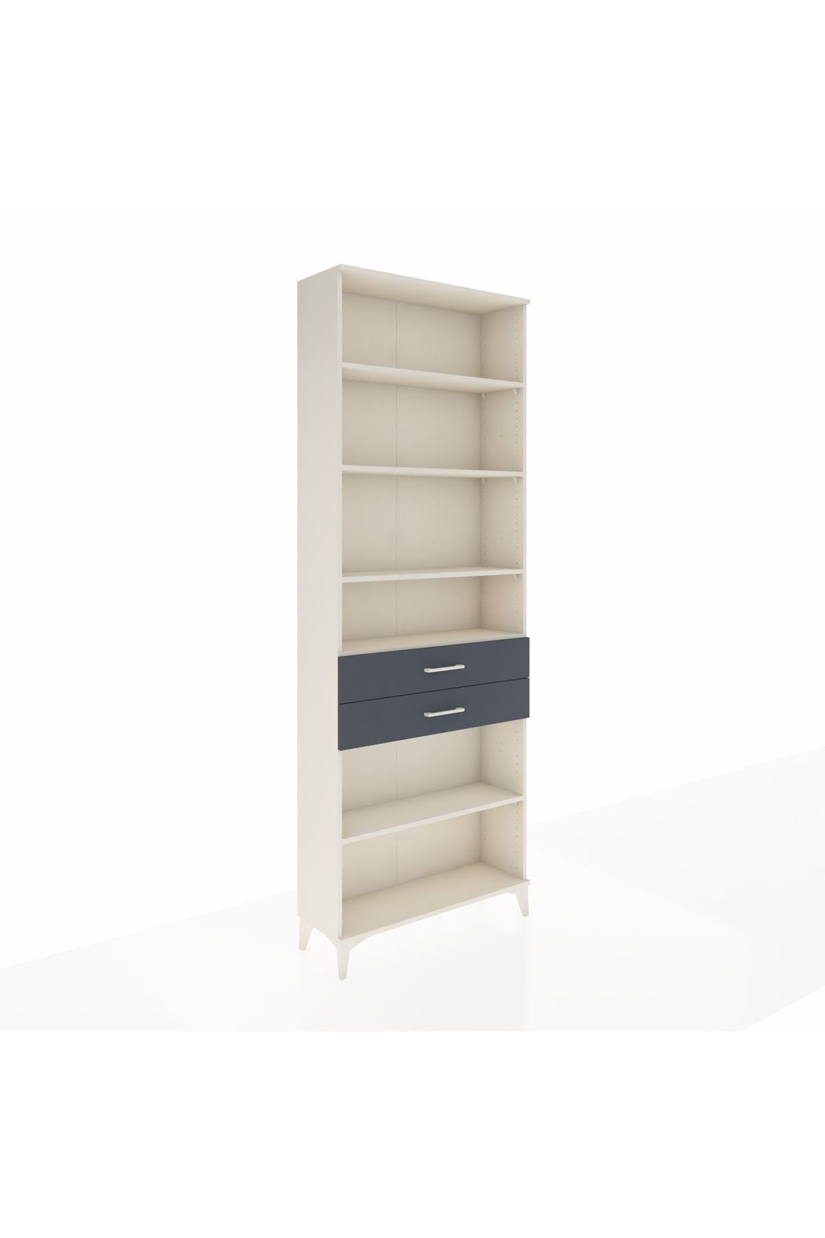 Arges Dolap 5 Raflı 2 Çekmeceli 88x30x243 Aytaşı-Antrasit