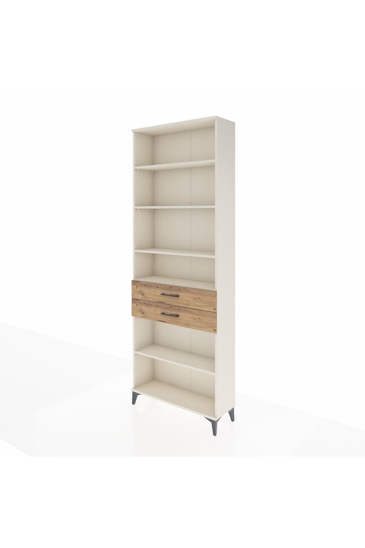 Arges Dolap 5 Raflı 2 Çekmeceli 88x30x243 Aytaşı-Çam