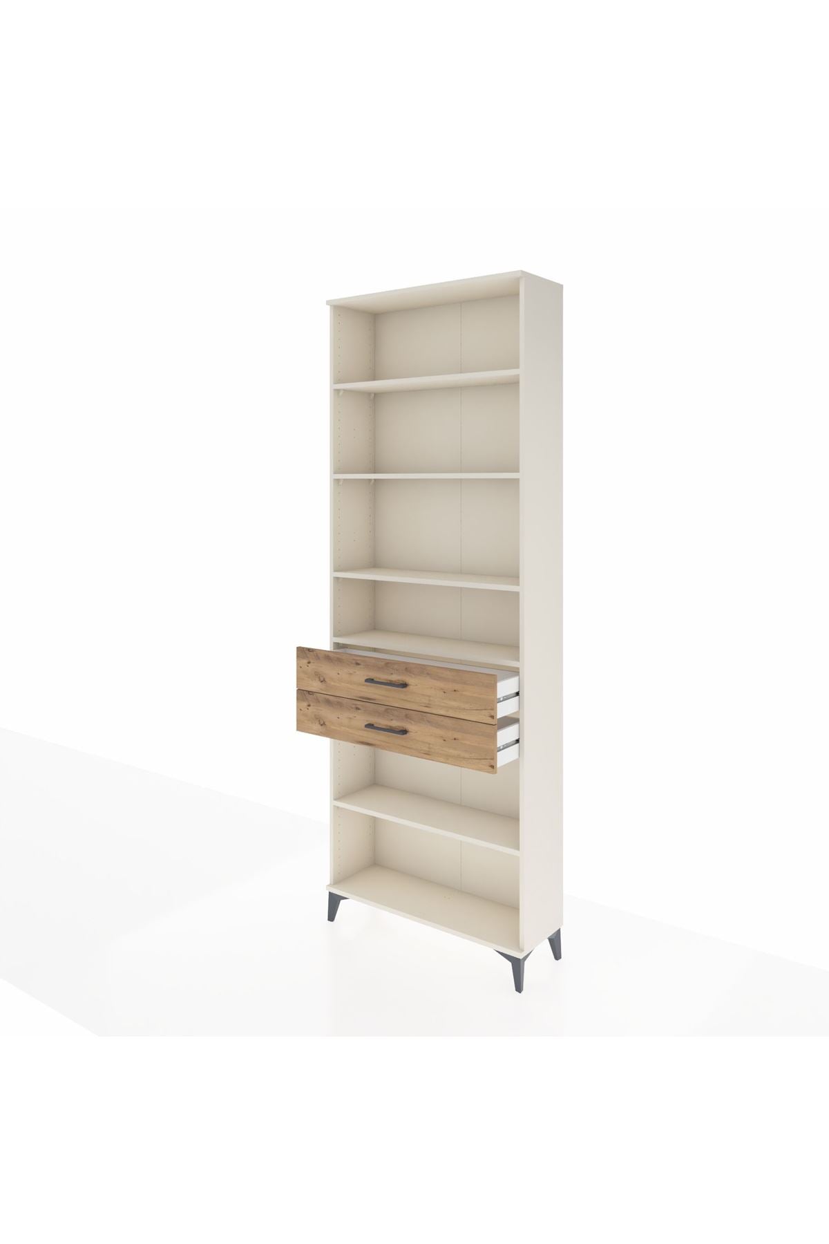 Arges Dolap 5 Raflı 2 Çekmeceli 88x30x243 Aytaşı-Çam