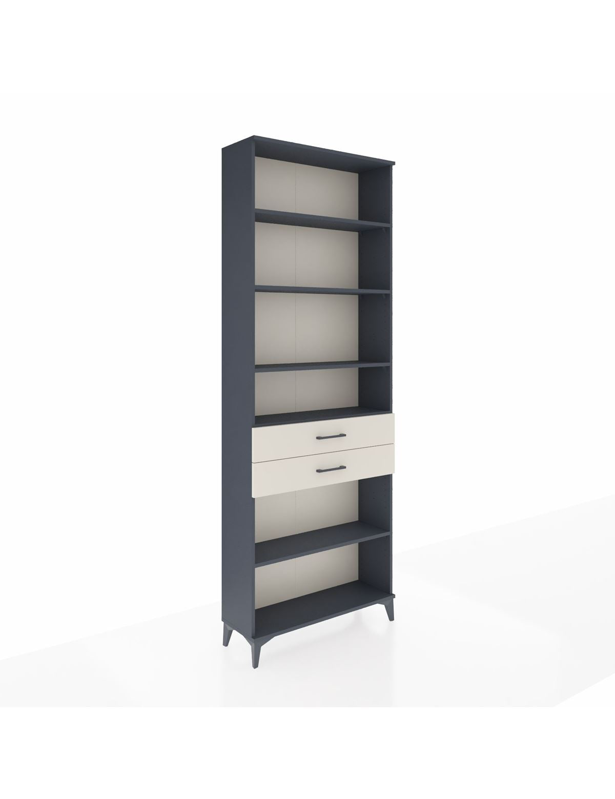 Arges Dolap 5 Raflı 2 Çekmeceli 88x30x243 Antrasit-Aytaşı