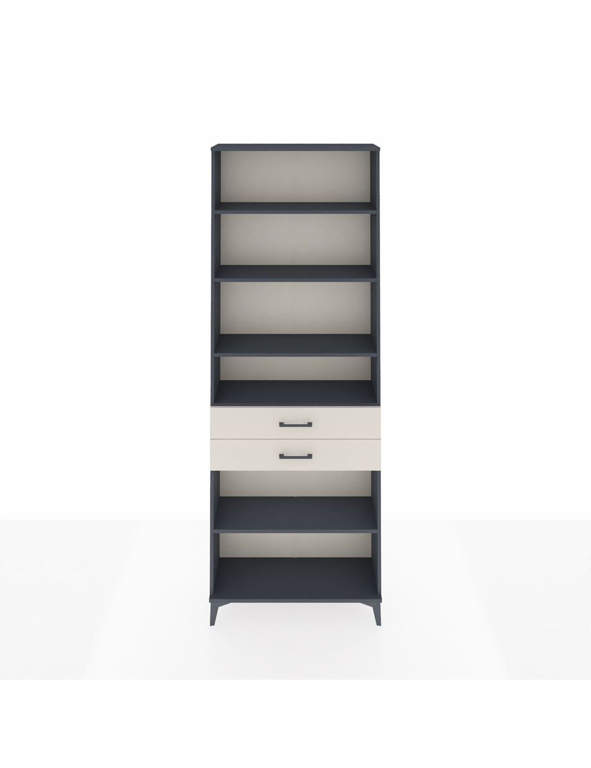 Arges Dolap 5 Raflı 2 Çekmeceli 88x30x243 Antrasit-Aytaşı