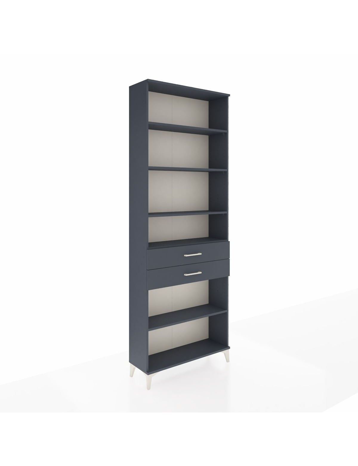 Arges Dolap 5 Raflı 2 Çekmeceli 88x30x243 Antrasit-Antrasit