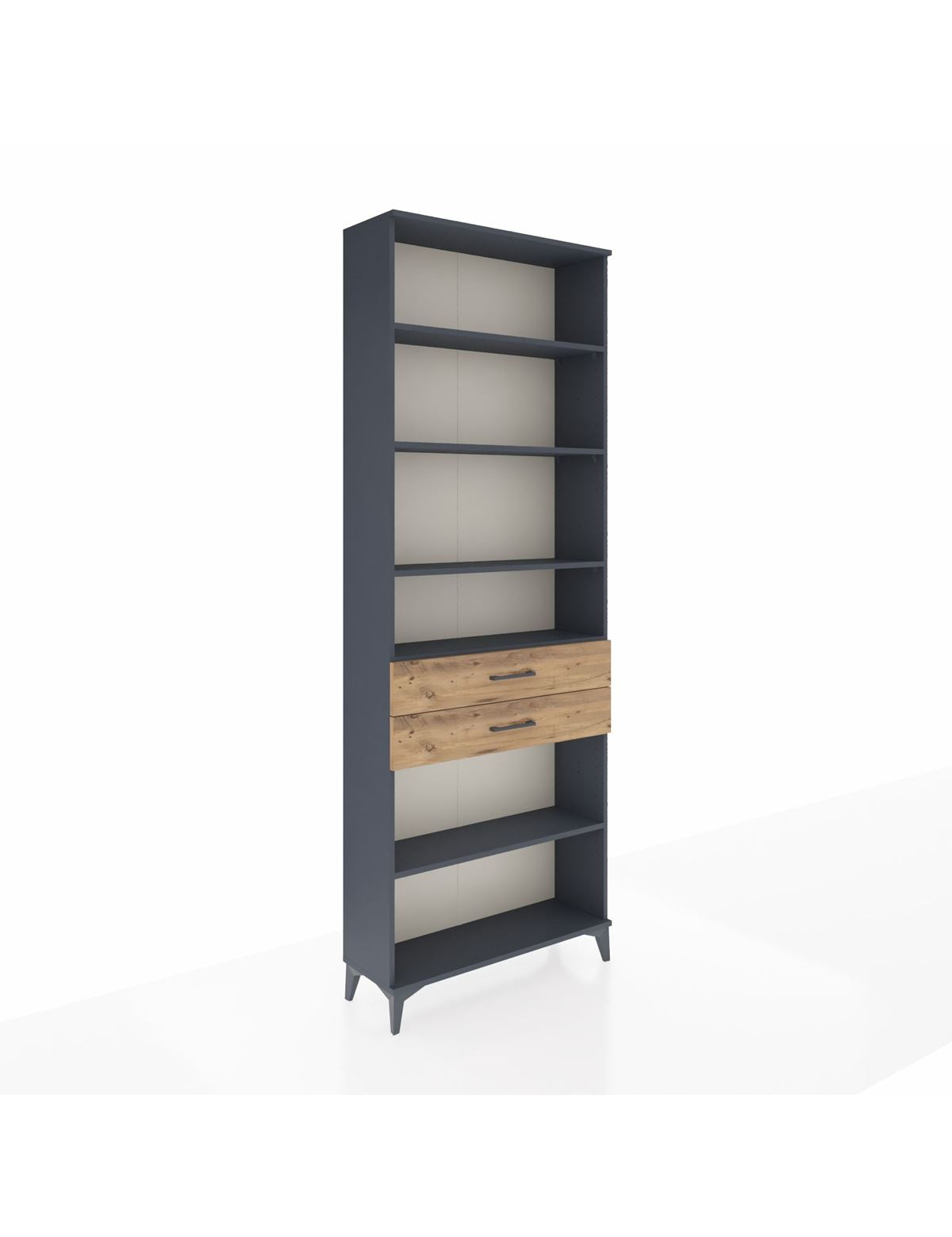 Arges Dolap 5 Raflı 2 Çekmeceli 88x30x243 Antrasit-Çam