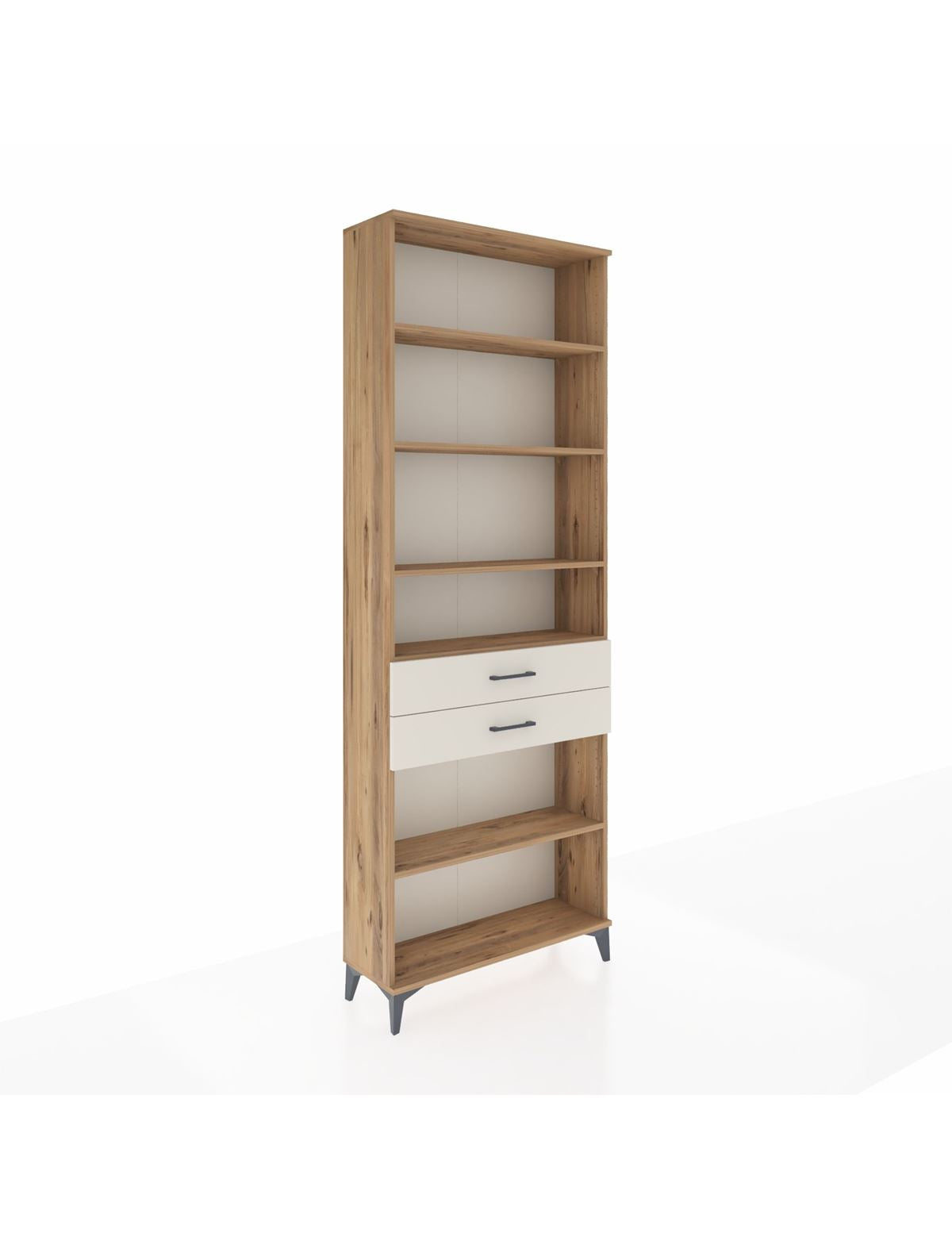 Arges Dolap 5 Raflı 2 Çekmeceli 88x30x243 Çam-Aytaşı