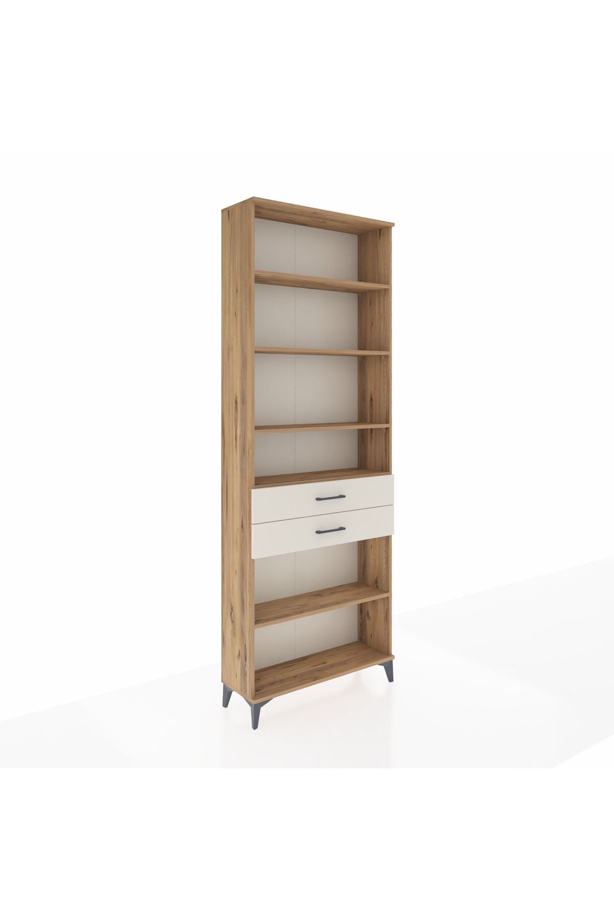 Arges Dolap 5 Raflı 2 Çekmeceli 88x30x243 Çam-Aytaşı