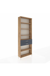 Arges Dolap 5 Raflı 2 Çekmeceli 88x30x243 Çam-Antrasit