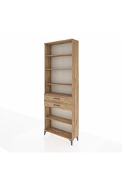 Arges Dolap 5 Raflı 2 Çekmeceli 88x30x243 Çam-Çam