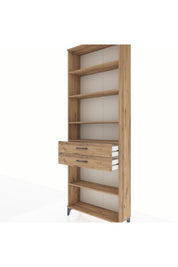 Arges Dolap 5 Raflı 2 Çekmeceli 88x30x243 Çam-Çam