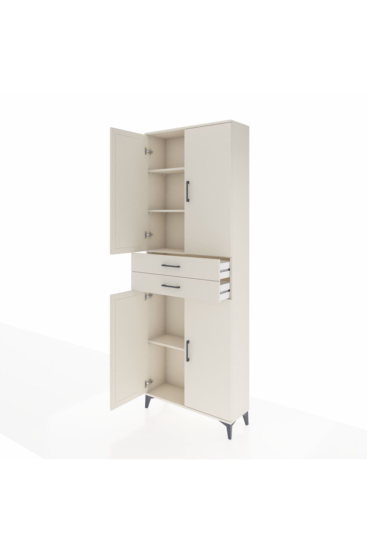 Arges Dolap 4 Raflı 2 Çekmeceli 4 Kapaklı 88x30x243 Aytaşı-Aytaşı