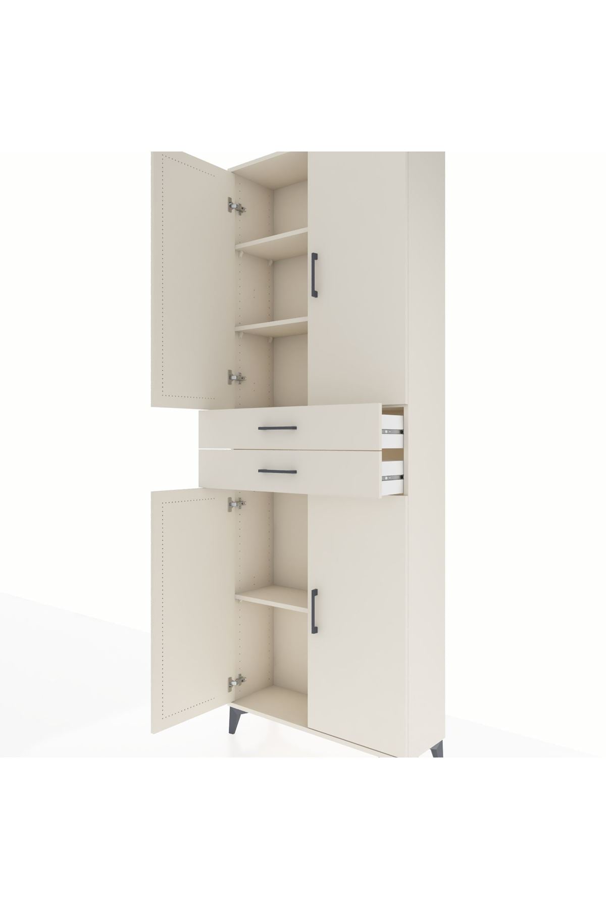 Arges Dolap 4 Raflı 2 Çekmeceli 4 Kapaklı 88x30x243 Aytaşı-Aytaşı