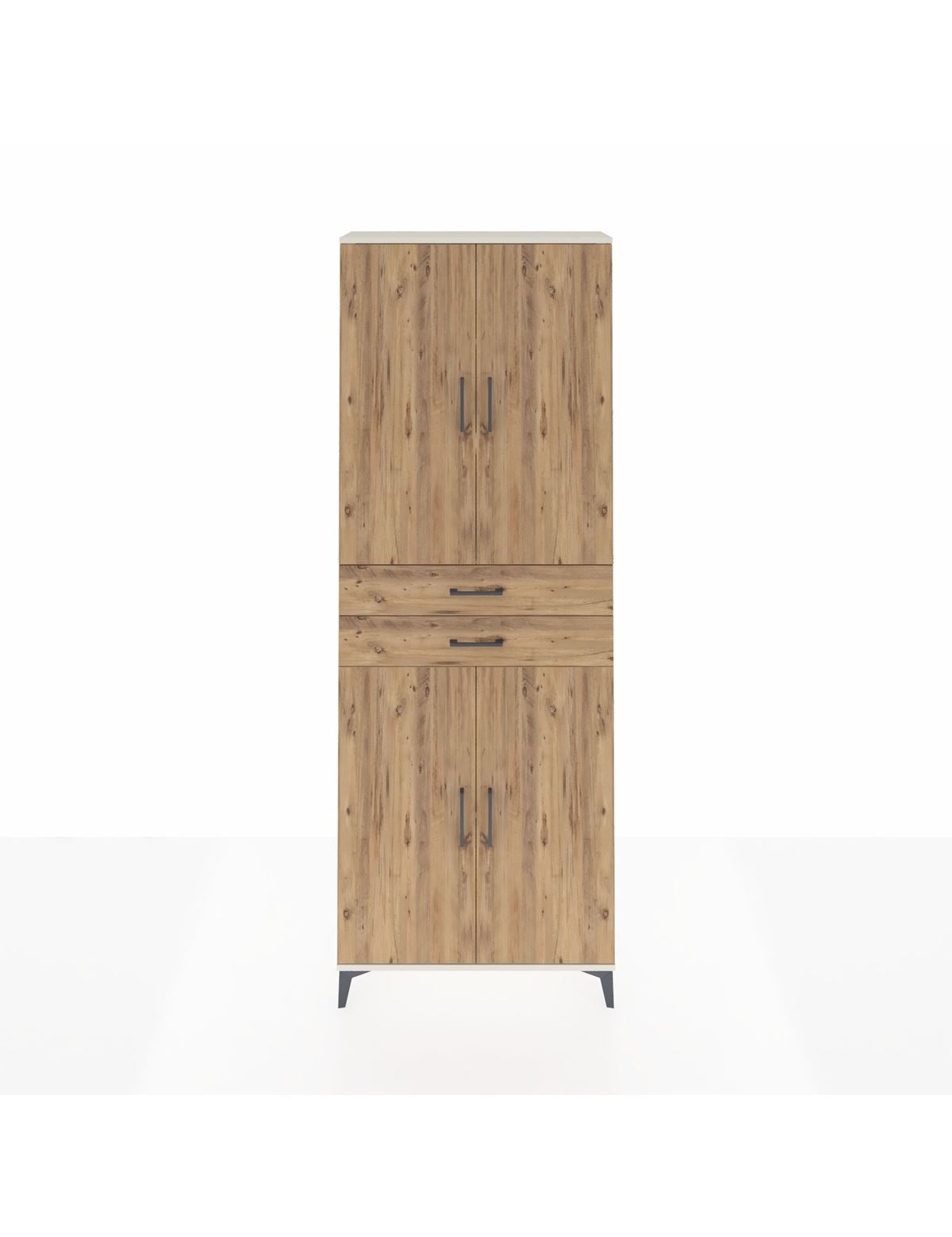 Arges Dolap 4 Raflı 2 Çekmeceli 4 Kapaklı 88x30x243 Aytaşı-Çam