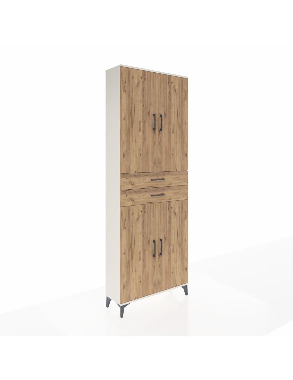 Arges Dolap 4 Raflı 2 Çekmeceli 4 Kapaklı 88x30x243 Aytaşı-Çam