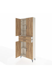 Arges Dolap 4 Raflı 2 Çekmeceli 4 Kapaklı 88x30x243 Aytaşı-Çam
