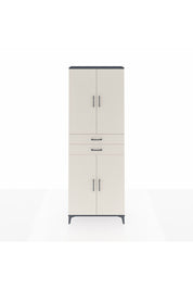 Arges Dolap 4 Raflı 2 Çekmeceli 4 Kapaklı 88x30x243 Antrasit-Aytaşı