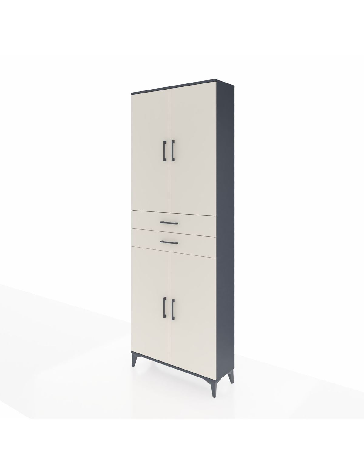 Arges Dolap 4 Raflı 2 Çekmeceli 4 Kapaklı 88x30x243 - S33M287V4A