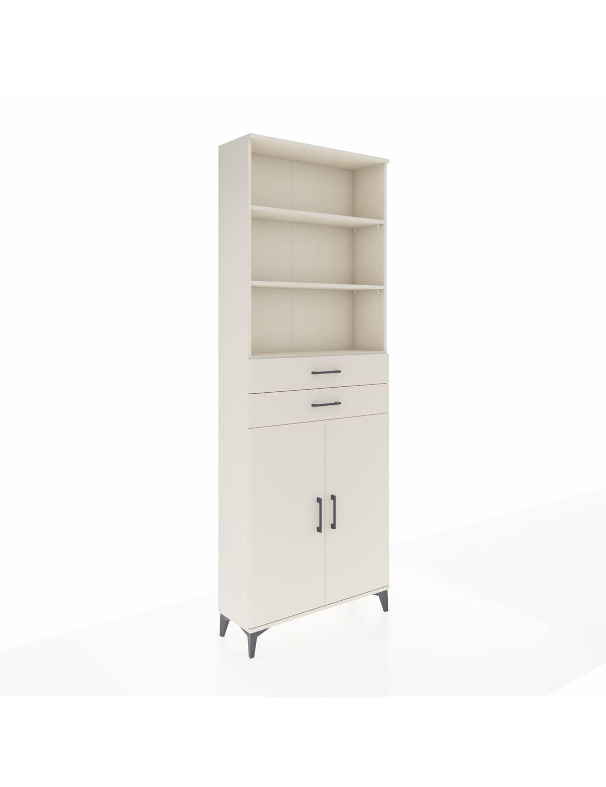 Arges Dolap 4 Raflı 2 Çekmeceli 2 Kapaklı 88x30x243 Aytaşı-Aytaşı