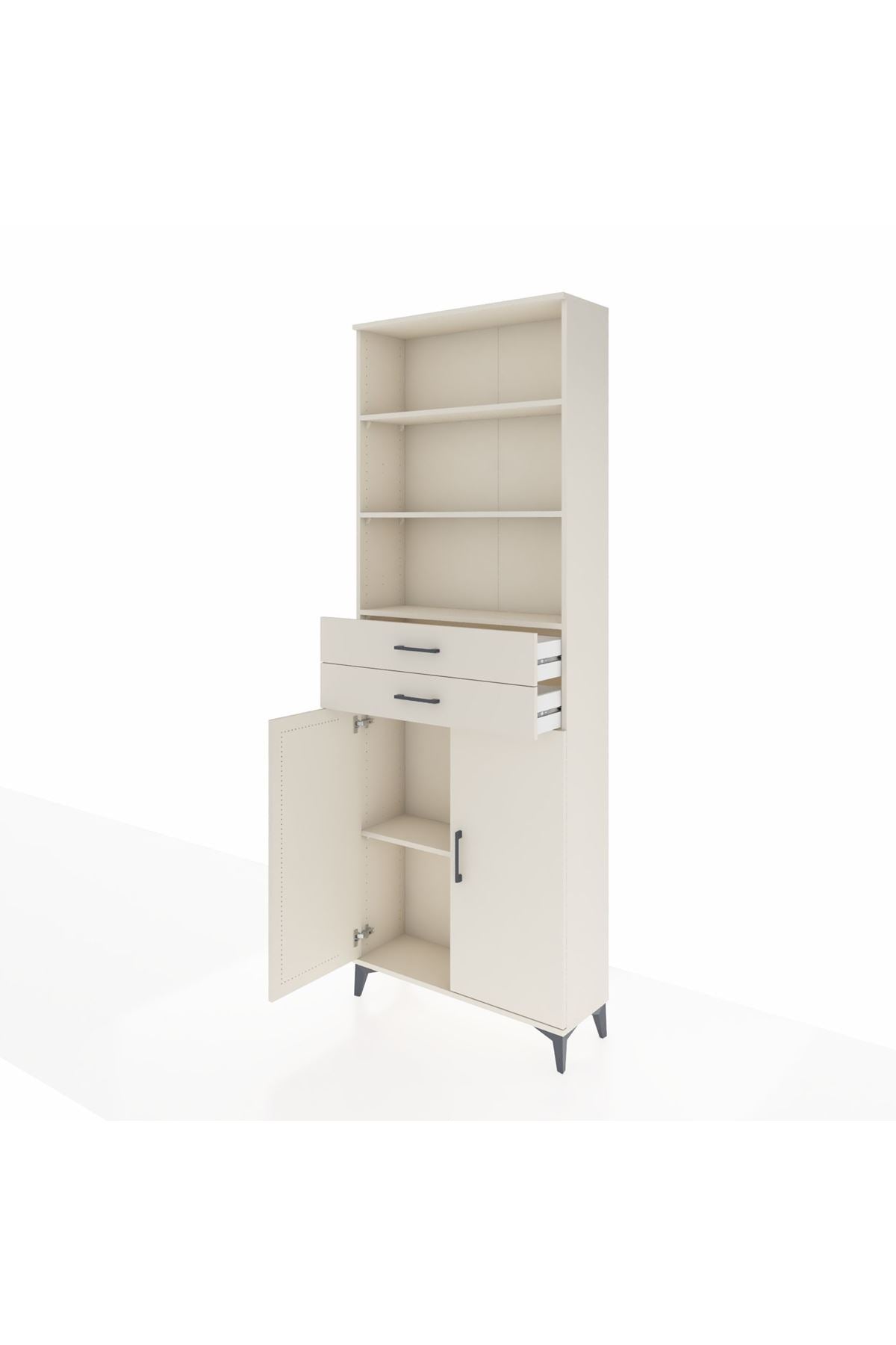 Arges Dolap 4 Raflı 2 Çekmeceli 2 Kapaklı 88x30x243 Aytaşı-Aytaşı