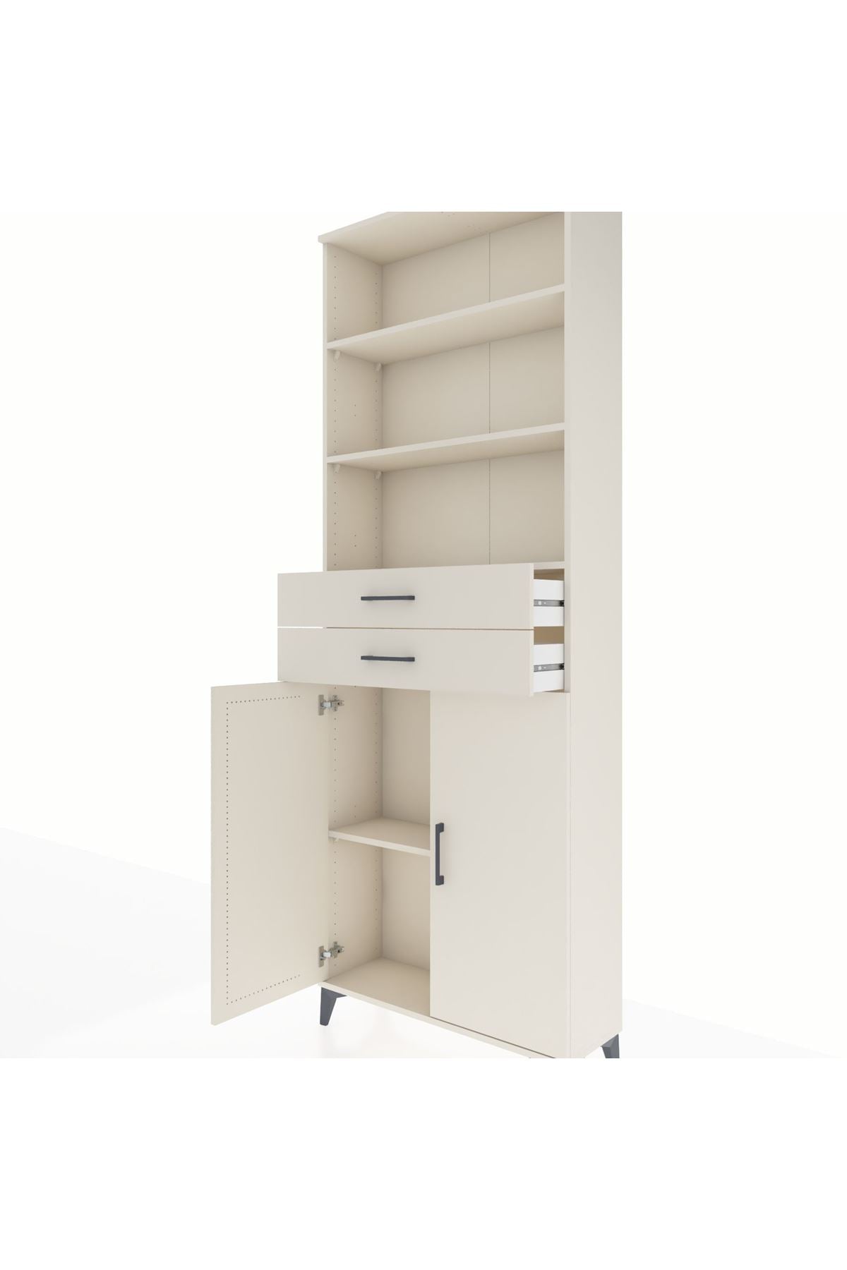 Arges Dolap 4 Raflı 2 Çekmeceli 2 Kapaklı 88x30x243 Aytaşı-Aytaşı