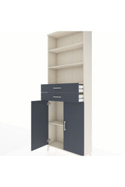 Arges Dolap 4 Raflı 2 Çekmeceli 2 Kapaklı 88x30x243 Aytaşı-Antrasit