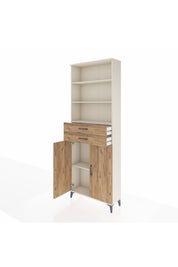 Arges Dolap 4 Raflı 2 Çekmeceli 2 Kapaklı 88x30x243 Aytaşı-Çam