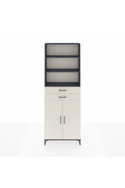 Arges Dolap 4 Raflı 2 Çekmeceli 2 Kapaklı 88x30x243 Antrasit-Aytaşı