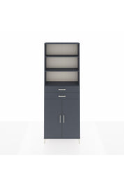 Arges Dolap 4 Raflı 2 Çekmeceli 2 Kapaklı 88x30x243 Antrasit-Antrasit