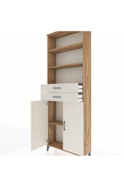 Arges Dolap 4 Raflı 2 Çekmeceli 2 Kapaklı 88x30x243 Çam-Aytaşı