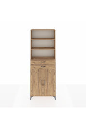 Arges Dolap 4 Raflı 2 Çekmeceli 2 Kapaklı 88x30x243 Çam-Çam