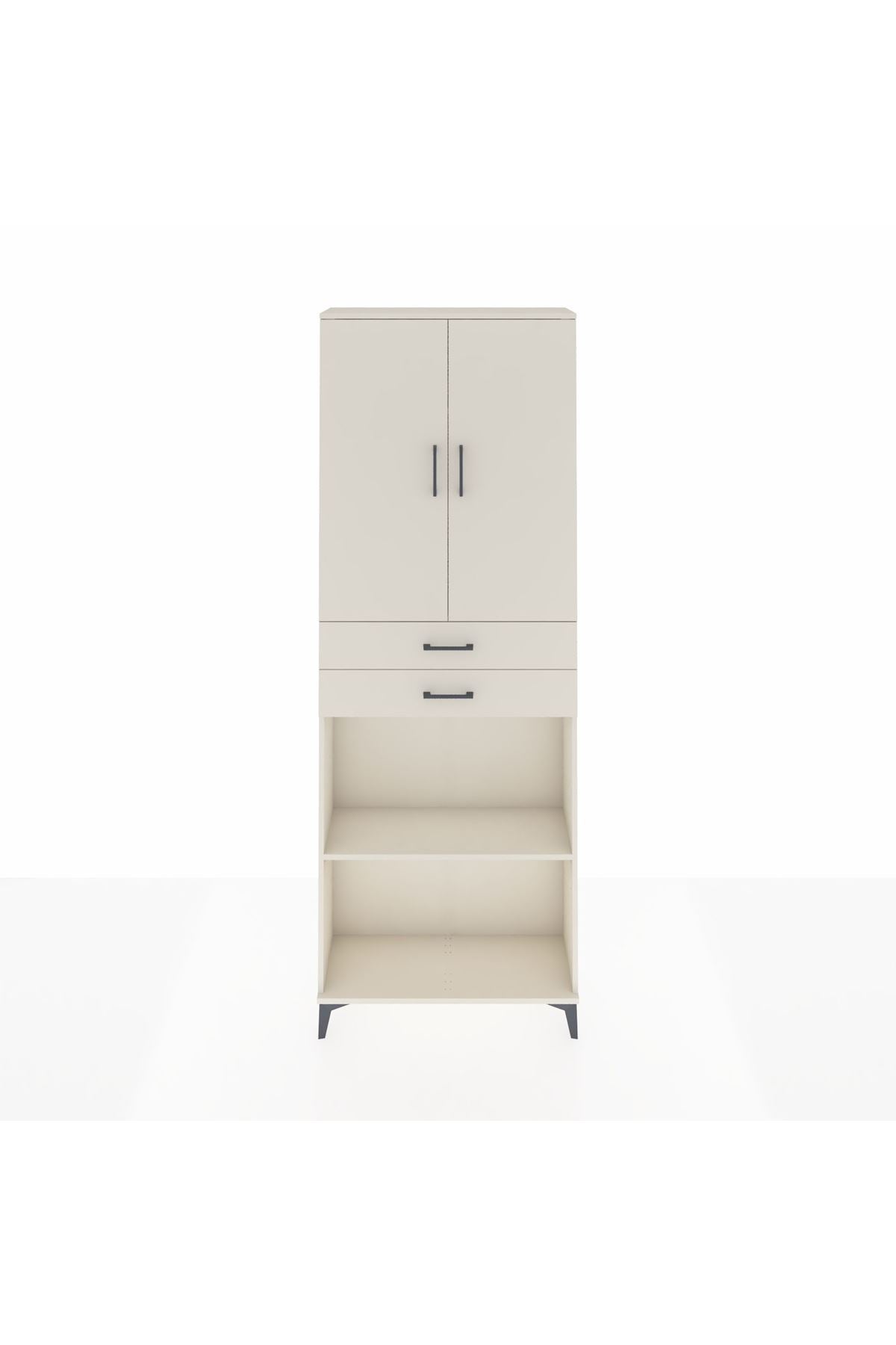 Arges Dolap 4 Raflı 2 Çekmeceli 2 Kapaklı 88x30x243 Aytaşı-Aytaşı