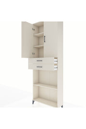 Arges Dolap 4 Raflı 2 Çekmeceli 2 Kapaklı 88x30x243 Aytaşı-Aytaşı