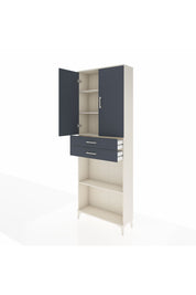 Arges Dolap 4 Raflı 2 Çekmeceli 2 Kapaklı 88x30x243 Aytaşı-Antrasit