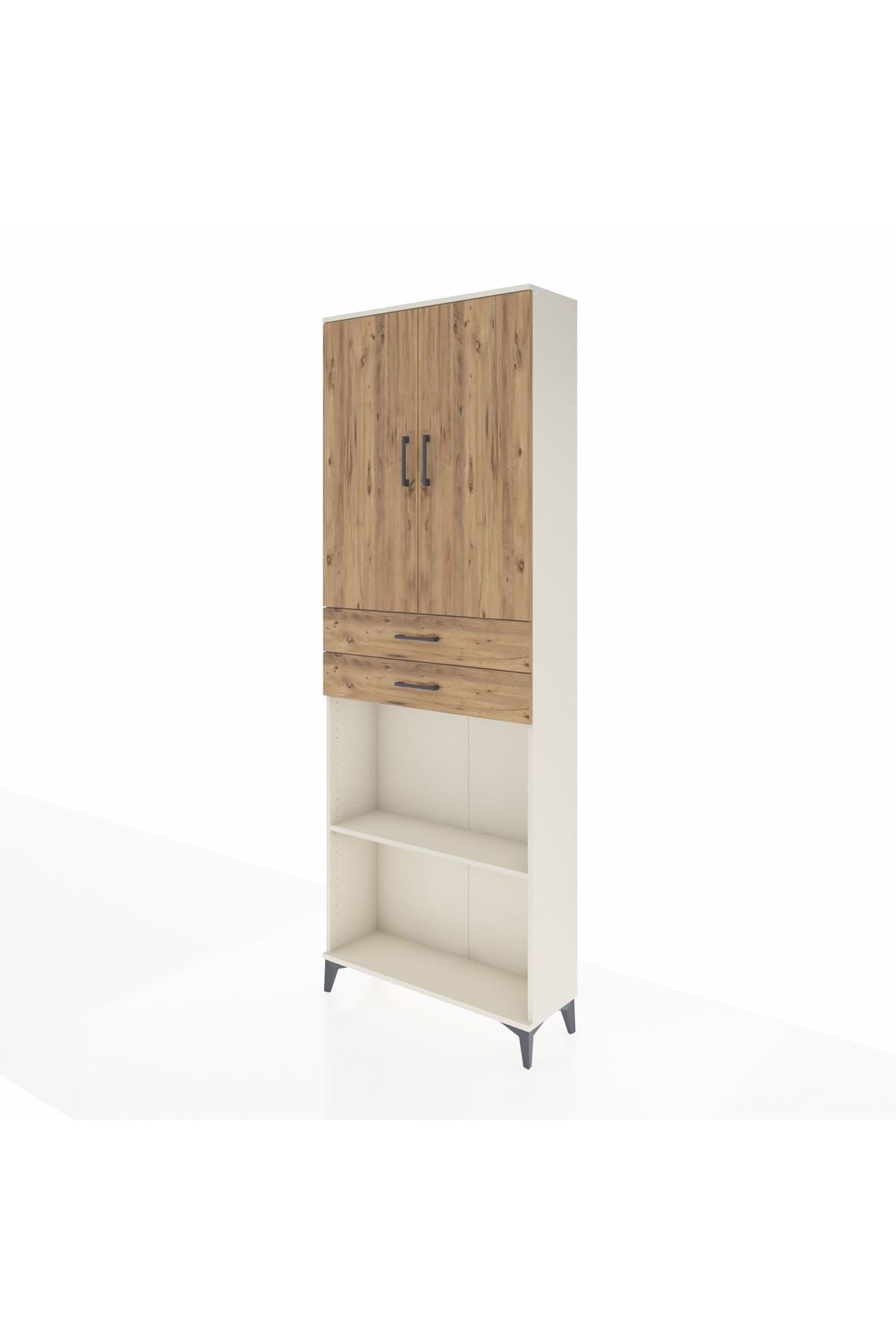 Arges Dolap 4 Raflı 2 Çekmeceli 2 Kapaklı 88x30x243 Aytaşı-Çam