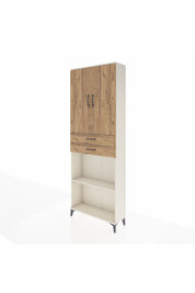 Arges Dolap 4 Raflı 2 Çekmeceli 2 Kapaklı 88x30x243 Aytaşı-Çam