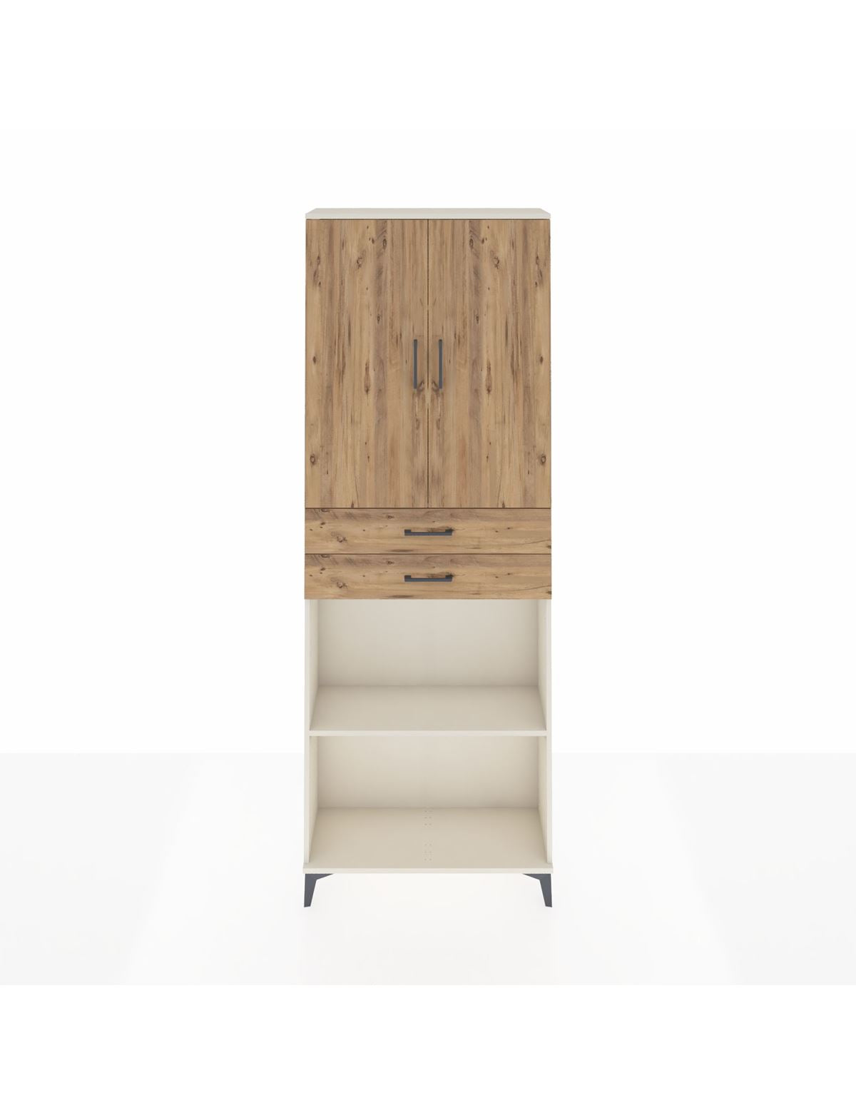 Arges Dolap 4 Raflı 2 Çekmeceli 2 Kapaklı 88x30x243 Aytaşı-Çam