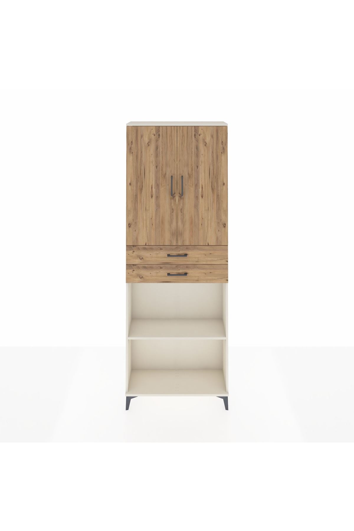 Arges Dolap 4 Raflı 2 Çekmeceli 2 Kapaklı 88x30x243 Aytaşı-Çam