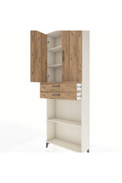 Arges Dolap 4 Raflı 2 Çekmeceli 2 Kapaklı 88x30x243 Aytaşı-Çam