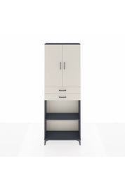 Arges Dolap 4 Raflı 2 Çekmeceli 2 Kapaklı 88x30x243 Antrasit-Aytaşı